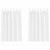 Firany blackout z kółkami 2 pcs Czysta Biała 175 x 140 cm
