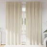 Zasłony zaciemniające 2 pcs Kremowy 140 x 260 cm Aksamit
