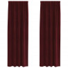 Zasłony zaciemniające 2 pcs Czerwone wino 140 x 225 cm Aksamit