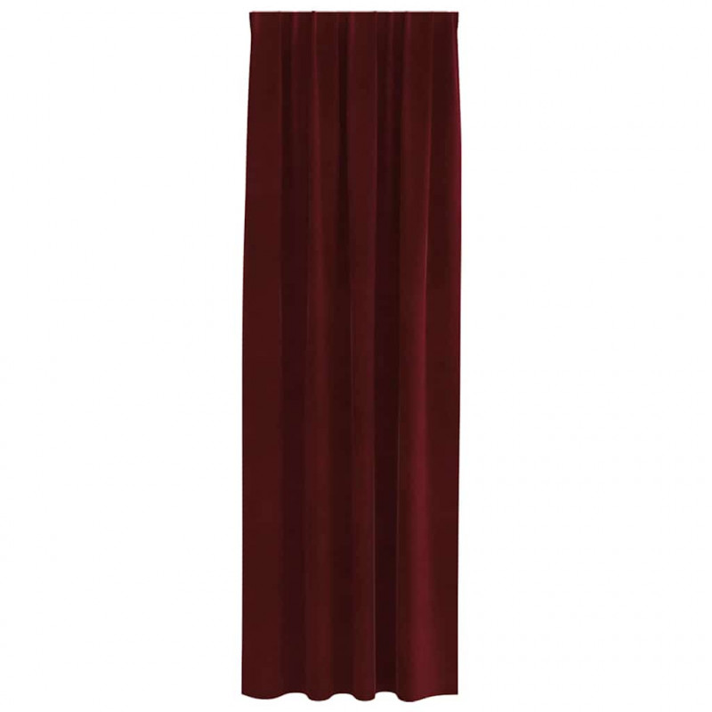 Zasłony zaciemniające 2 pcs Czerwone wino 140 x 225 cm Aksamit