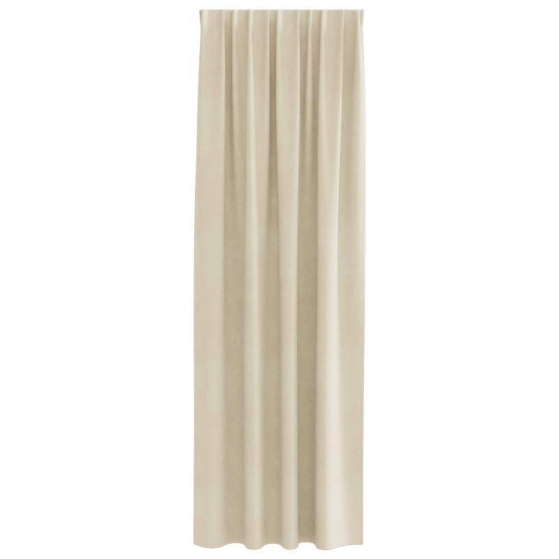 Zasłony zaciemniające 2 pcs Kremowy 140 x 260 cm Aksamit