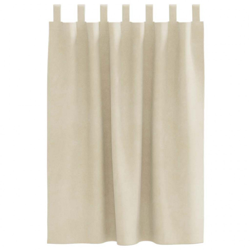 Zasłony zaciemniające 2 pcs Kremowy 140 x 140 cm Aksamit