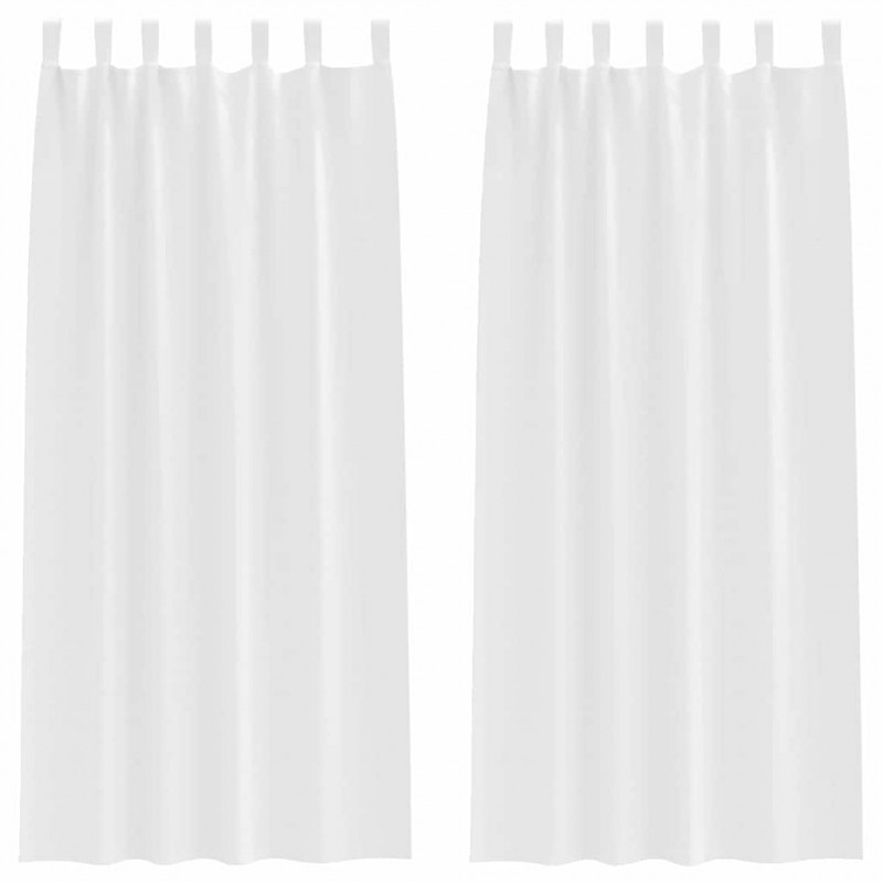 Firany blackout z kółkami 2 pcs Czysta Biała 245 x 140 cm