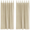 Zasłony zaciemniające 2 pcs Kremowy 140 x 175 cm Aksamit