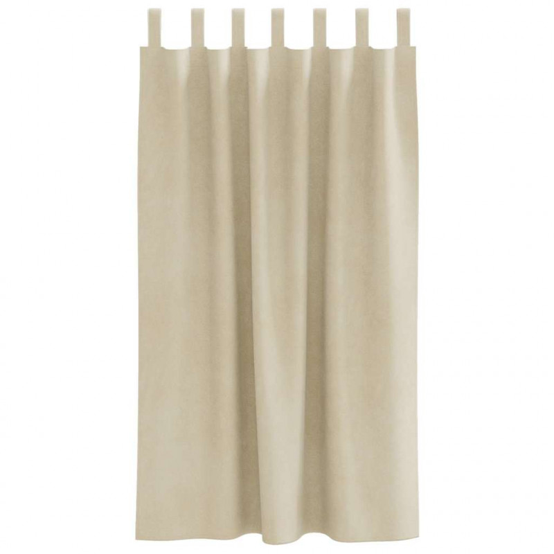 Zasłony zaciemniające 2 pcs Kremowy 140 x 175 cm Aksamit