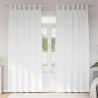 Firany blackout z kółkami 2 pcs Czysta Biała 260 x 140 cm