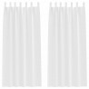 Firany blackout z kółkami 2 pcs Czysta Biała 260 x 140 cm