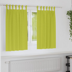 Firany blackout z kółkami 2 pcs Zielony 140 x 140 cm Poliester