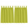 Firany blackout z kółkami 2 pcs Zielony 140 x 140 cm Poliester