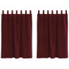 Zasłony zaciemniające 2 pcs Czerwone wino 140 x 140 cm Aksamit