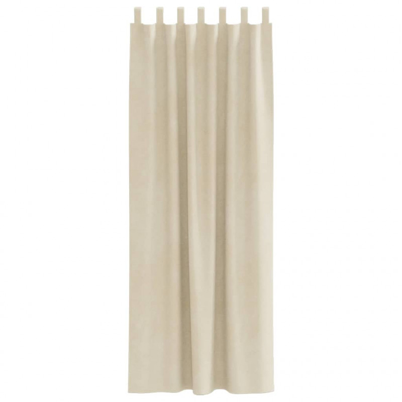 Zasłony zaciemniające 2 pcs Kremowy 140 x 245 cm Aksamit