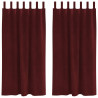Zasłony zaciemniające 2 pcs Czerwone wino 140 x 175 cm Aksamit