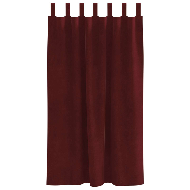 Zasłony zaciemniające 2 pcs Czerwone wino 140 x 175 cm Aksamit