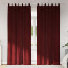 Zasłony zaciemniające 2 pcs Czerwone wino 140 x 225 cm Aksamit