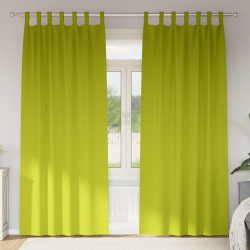 Firany blackout z kółkami 2 pcs Zielony 245 x 140 cm Poliester