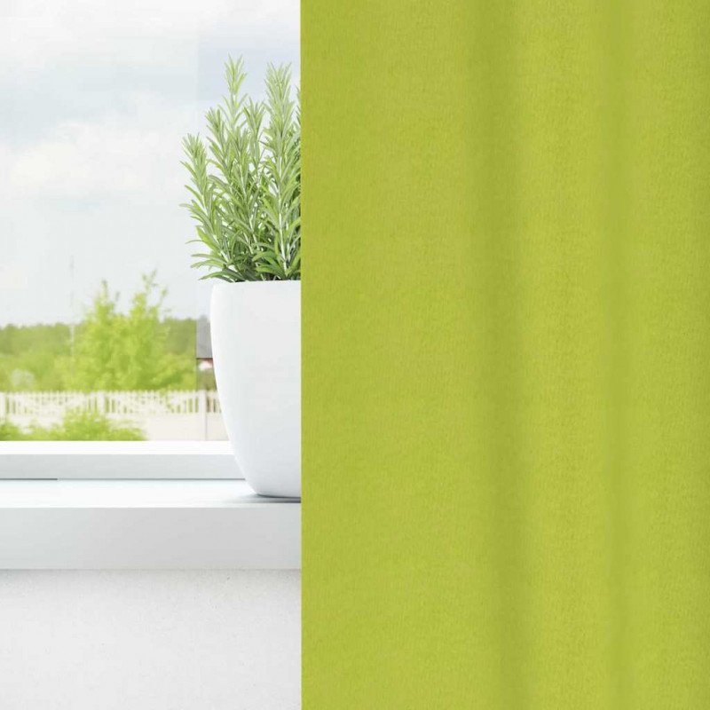 Firany blackout z kółkami 2 pcs Zielony 245 x 140 cm Poliester