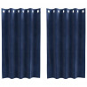 Zasłony zaciemniające 2 pcs Ciemnoniebieski 140 x 140 cm