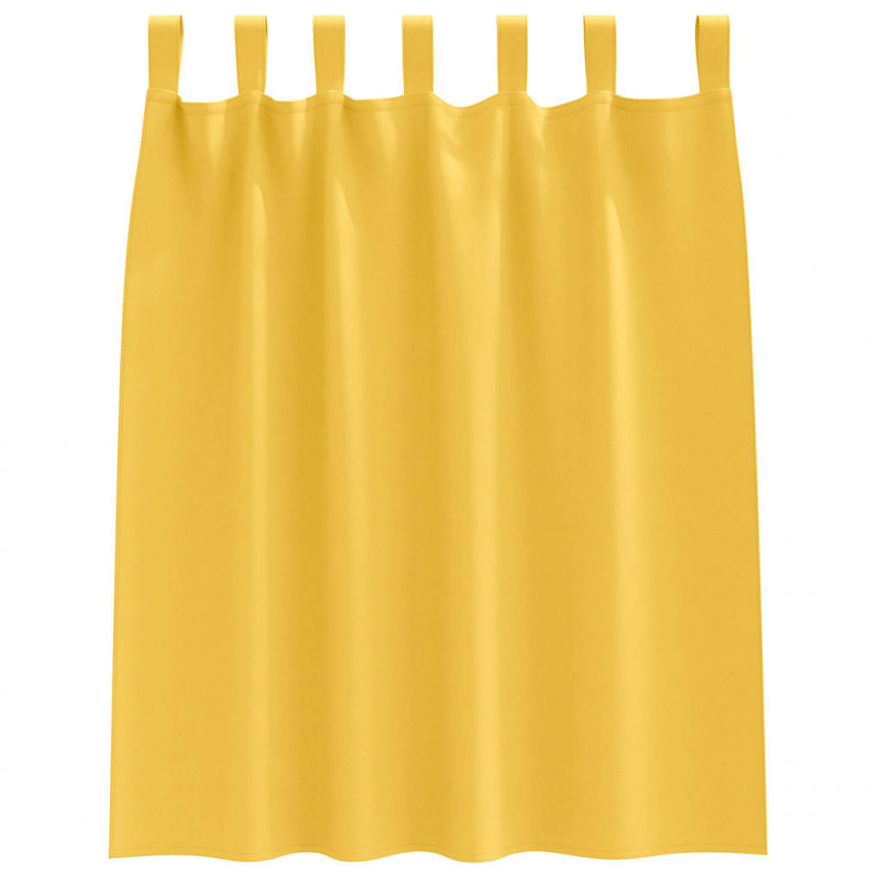 Firany blackout z kółkami 2 pcs Musztardowy Żółty 140 x 140 cm