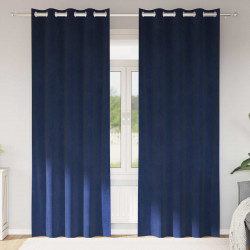 Zasłony zaciemniające 2 pcs Ciemnoniebieski 140 x 225 cm