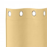Firany blackout z kółkami 2 pcs Beżowy 140 x 140 cm Poliester