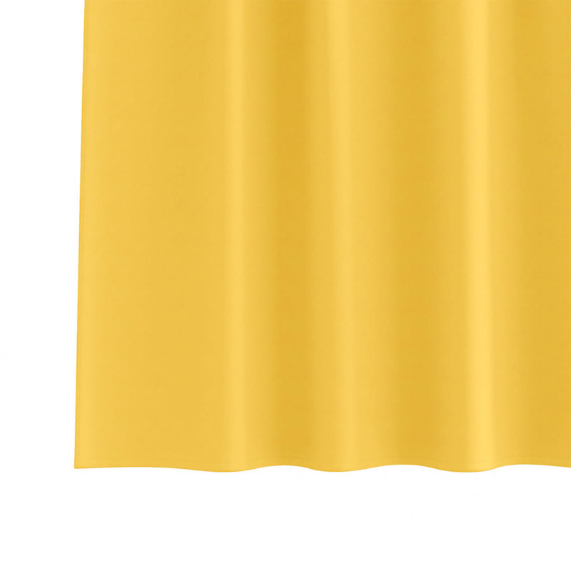Firany blackout z kółkami 2 pcs Musztardowy Żółty 175 x 140 cm