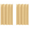 Firany blackout z kółkami 2 pcs Beżowy 175 x 140 cm Poliester