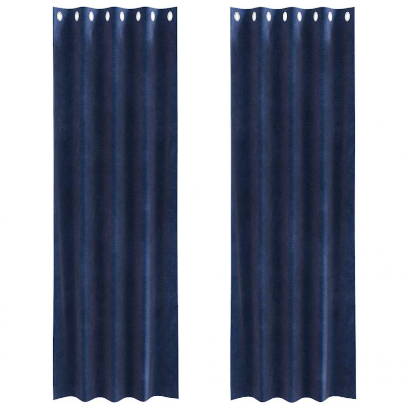 Zasłony zaciemniające 2 pcs Ciemnoniebieski 140 x 245 cm