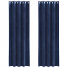 Zasłony zaciemniające 2 pcs Ciemnoniebieski 140 x 245 cm