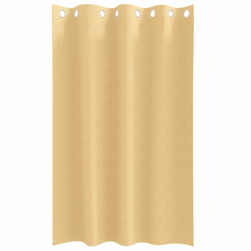 Firany blackout z kółkami 2 pcs Beżowy 175 x 140 cm Poliester