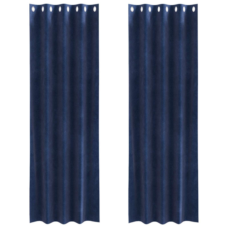 Zasłony zaciemniające 2 pcs Ciemnoniebieski 140 x 260 cm