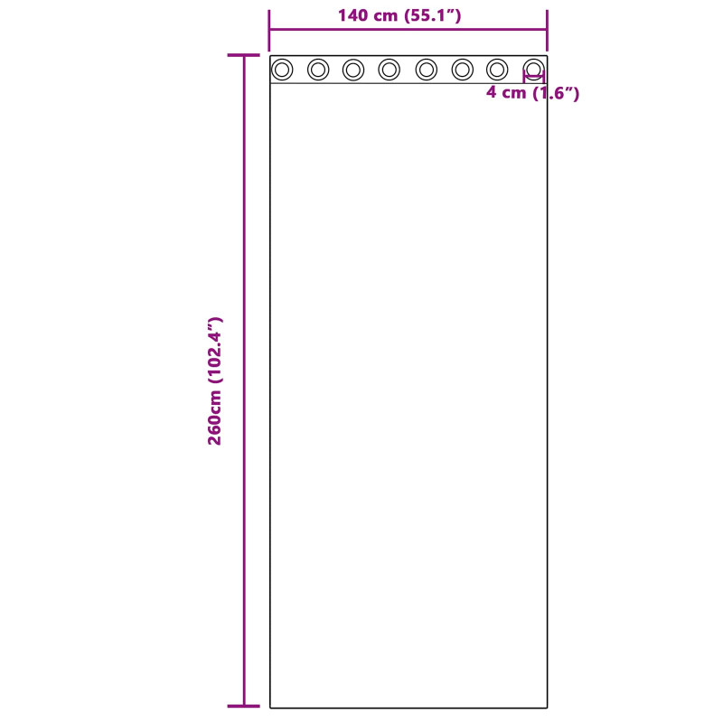 Zasłony zaciemniające 2 pcs Ciemnoniebieski 140 x 260 cm