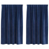Zasłony zaciemniające 2 pcs Ciemnoniebieski 140 x 140 cm