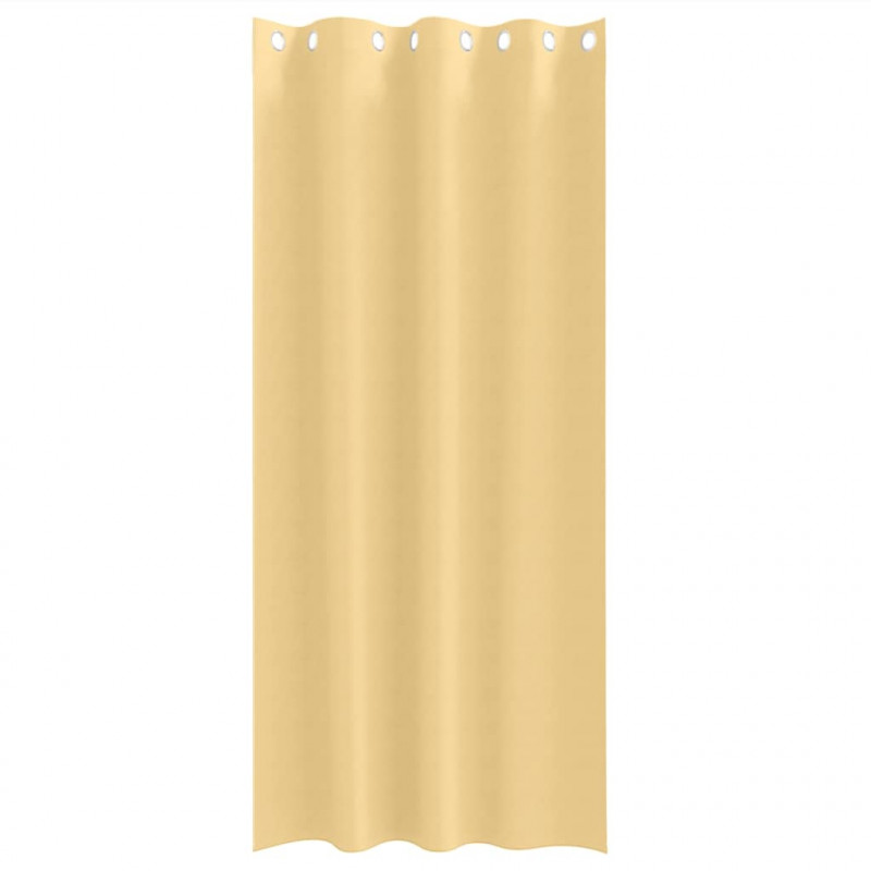 Firany blackout z kółkami 2 pcs Beżowy 260 x 140 cm Poliester