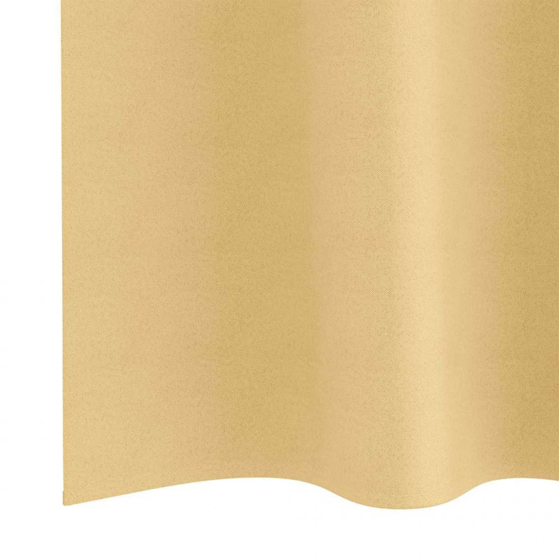 Firany blackout z kółkami 2 pcs Beżowy 260 x 140 cm Poliester