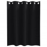Firany blackout z kółkami 2 pcs Czarny 140 x 140 cm Poliester
