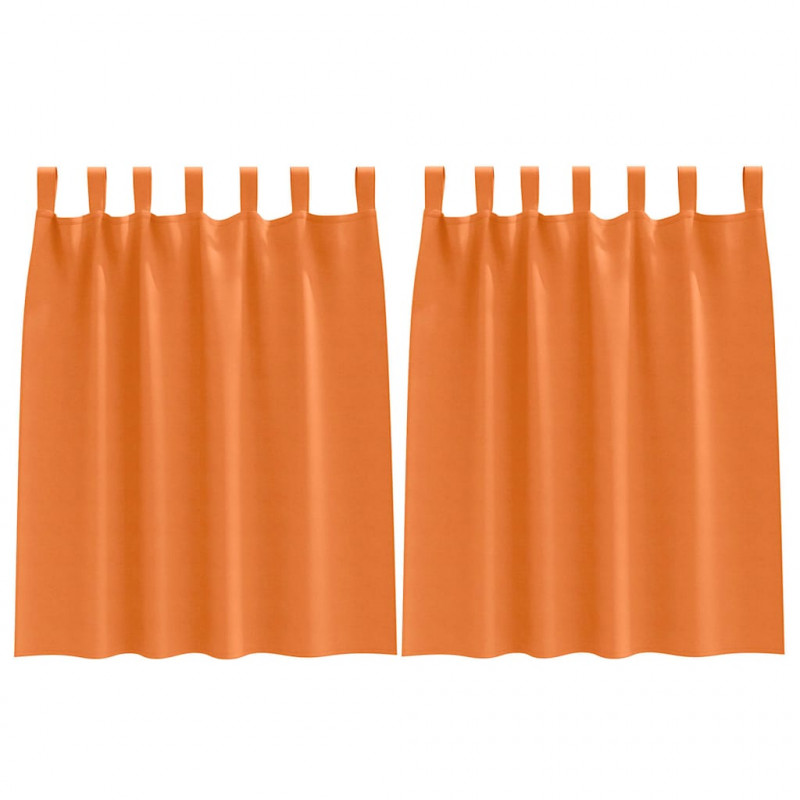 Firany blackout z kółkami 2 pcs Jasnopomarańczowy 140 x 140 cm