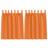 Firany blackout z kółkami 2 pcs Jasnopomarańczowy 140 x 140 cm