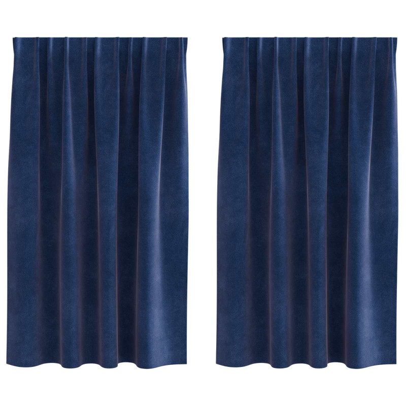 Zasłony zaciemniające 2 pcs Ciemnoniebieski 140 x 175 cm