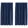 Zasłony zaciemniające 2 pcs Ciemnoniebieski 140 x 175 cm