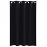 Firany blackout z kółkami 2 pcs Czarny 175 x 140 cm Poliester