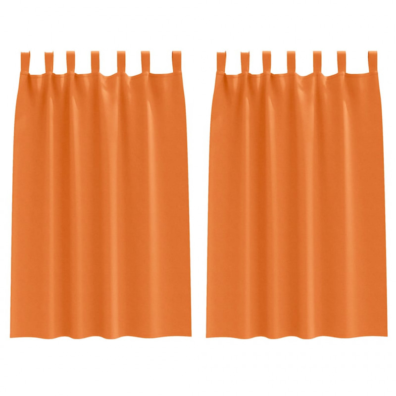 Firany blackout z kółkami 2 pcs Jasnopomarańczowy 175 x 140 cm