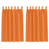 Firany blackout z kółkami 2 pcs Jasnopomarańczowy 175 x 140 cm