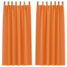 Firany blackout z kółkami 2 pcs Jasnopomarańczowy 225 x 140 cm