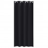 Firany blackout z kółkami 2 pcs Czarny 245 x 140 cm Poliester
