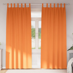 Firany blackout z kółkami 2 pcs Jasnopomarańczowy 245 x 140 cm