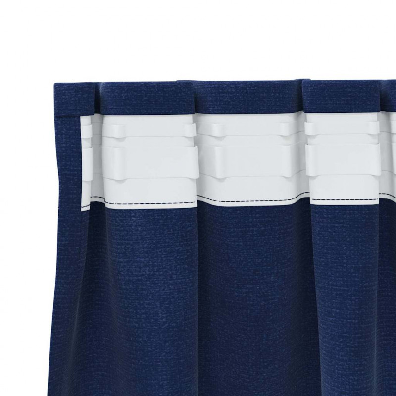 Zasłony zaciemniające 2 pcs Ciemnoniebieski 140 x 245 cm