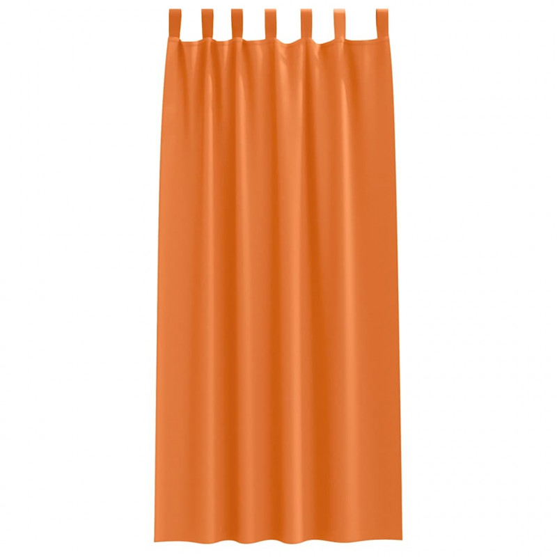 Firany blackout z kółkami 2 pcs Jasnopomarańczowy 260 x 140 cm