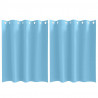 Firany blackout z kółkami 2 pcs Jasnoniebieski 140 x 140 cm