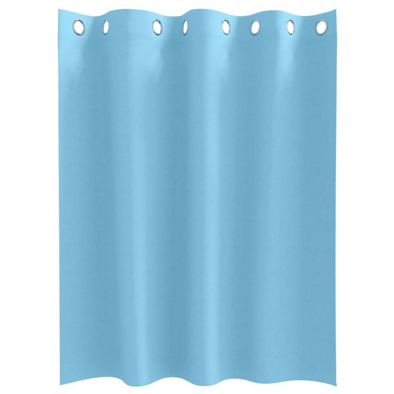 Firany blackout z kółkami 2 pcs Jasnoniebieski 140 x 140 cm
