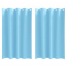 Firany blackout z kółkami 2 pcs Jasnoniebieski 175 x 140 cm